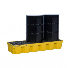 JUSTRITE 28628, PALLET, 3 DRUM W/DRN, ECO YEL